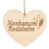 Zawieszka Serce Gałązka Krzyż Kochanym Rodzicom [Komplet 100szt]